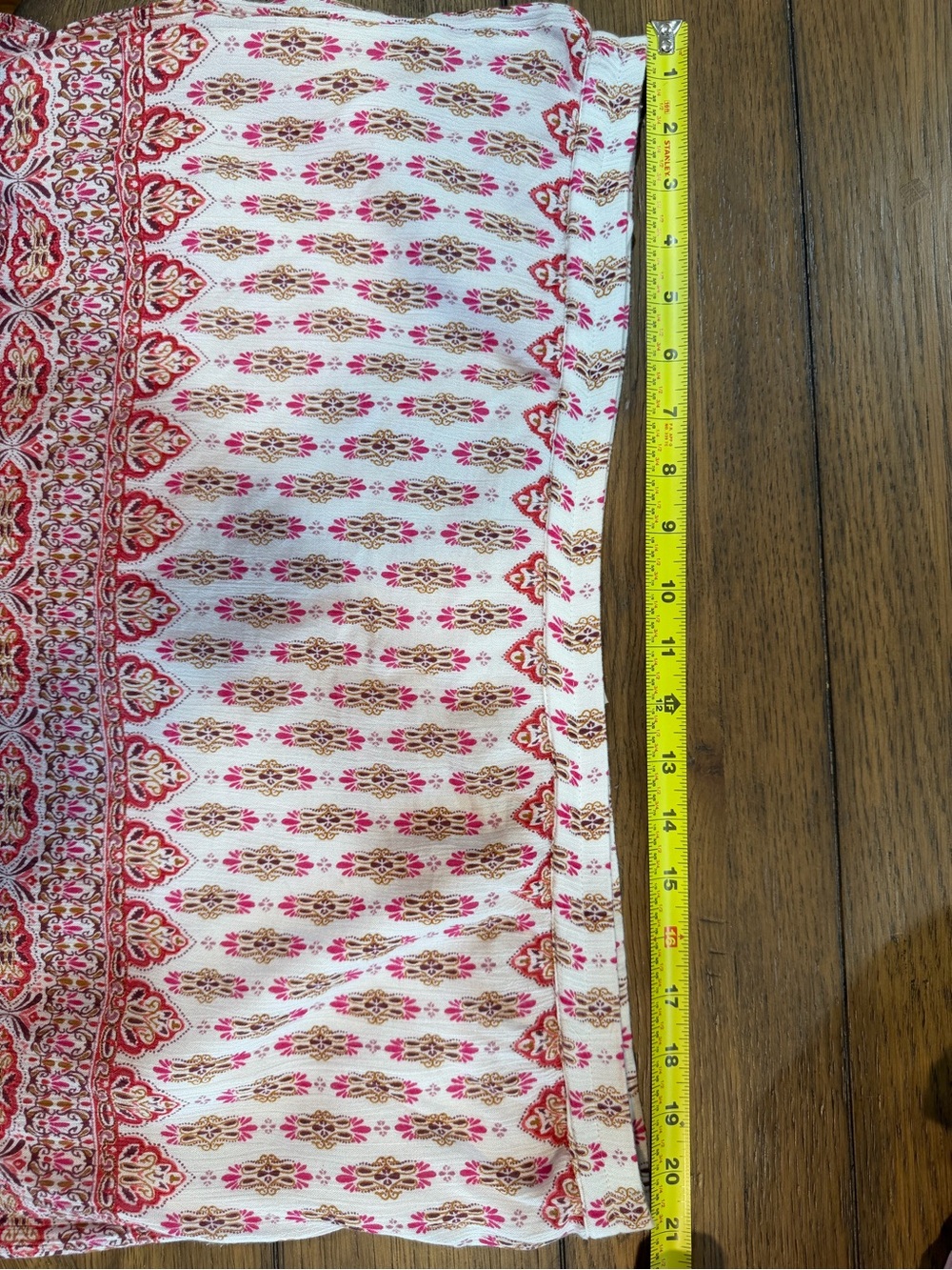 Women's Maxi Skirt in Pink and Cream Boho Print - Picture 9 of 9